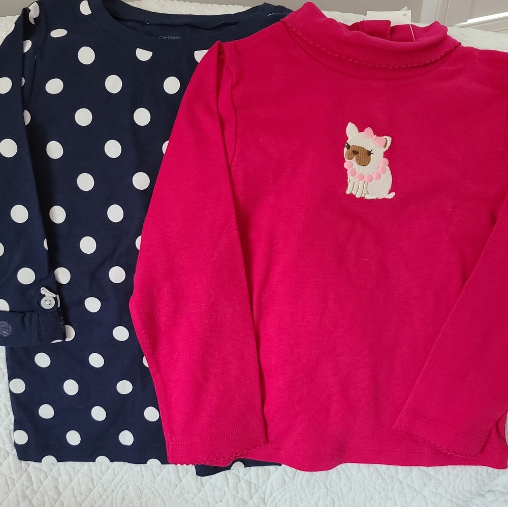 NEW GYMBOREE GIRL LS TEES..BRAND NEW..4T AND 5.